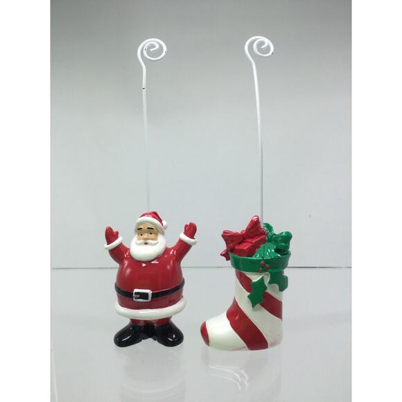 Christmas Holiday Mini Photo Holders Set of 2 - Picture 1 of 5